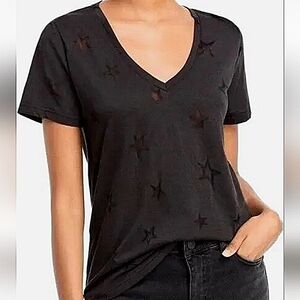 Cara Black Star Burn Out Tee
